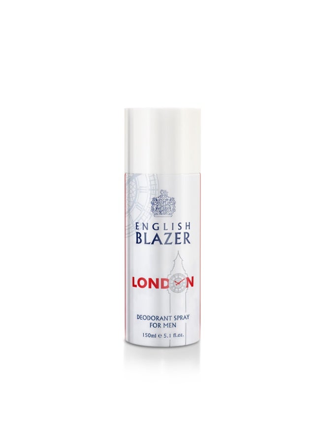 English Blazer Body Spray Set for Men (London + Hawk + Victory) – Long-Lasting Fresh Fragrance Deodorant | 3 × 150 ml - Image 2